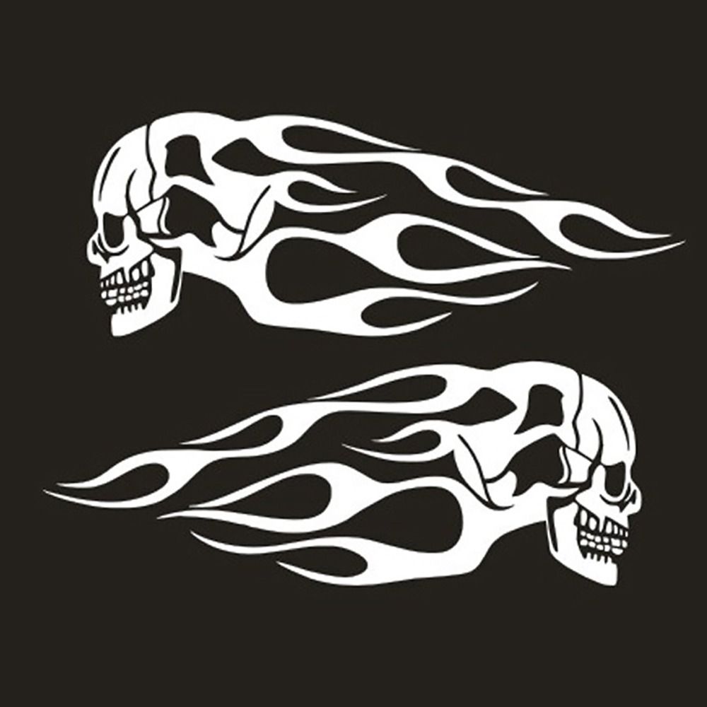 Modification Motorcycle Ornament 3D Fuel Tank Stickers Flame Skulls Decals Helmet Decration