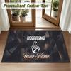 Crystal Velvet Square Rug Custom NameScorpions Pattern Non Slip Home Floor Decor Rug