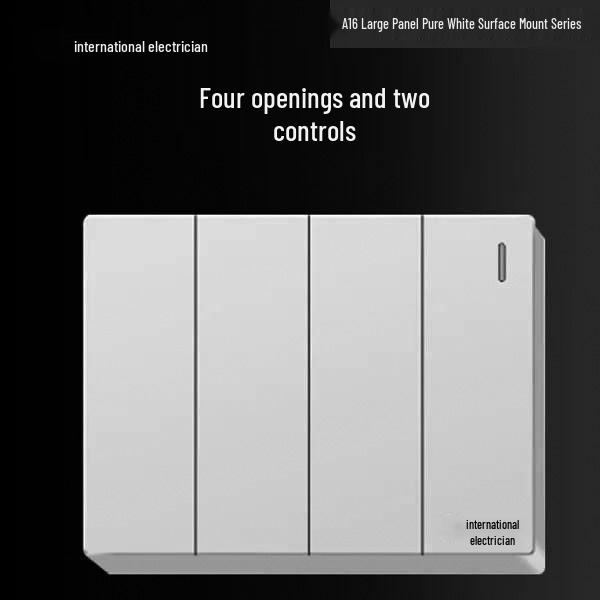 Сверхтонкая 16A накладная электрическая розетка с пятиконтактной настенной панелью для бытового использования и использования с кондиционером