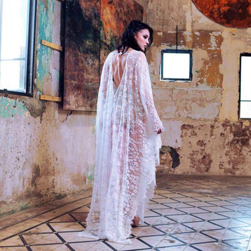 Кружевное женское длинное парео EDOLYNSA размер единый 160*160см