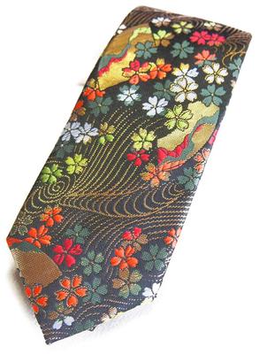 Высочайшее качество японского узора золото золото специально сделано в Нисидзине идеально подходит для свадеб золото [Shikisai Shop] галстук, парча, орхидея, кусок, Япония,