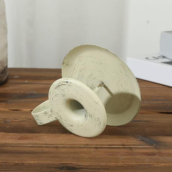 2 шт. Железный подсвечник для конических свечей с ручкой, винтажный металлический подсвечник для дома, гостиной