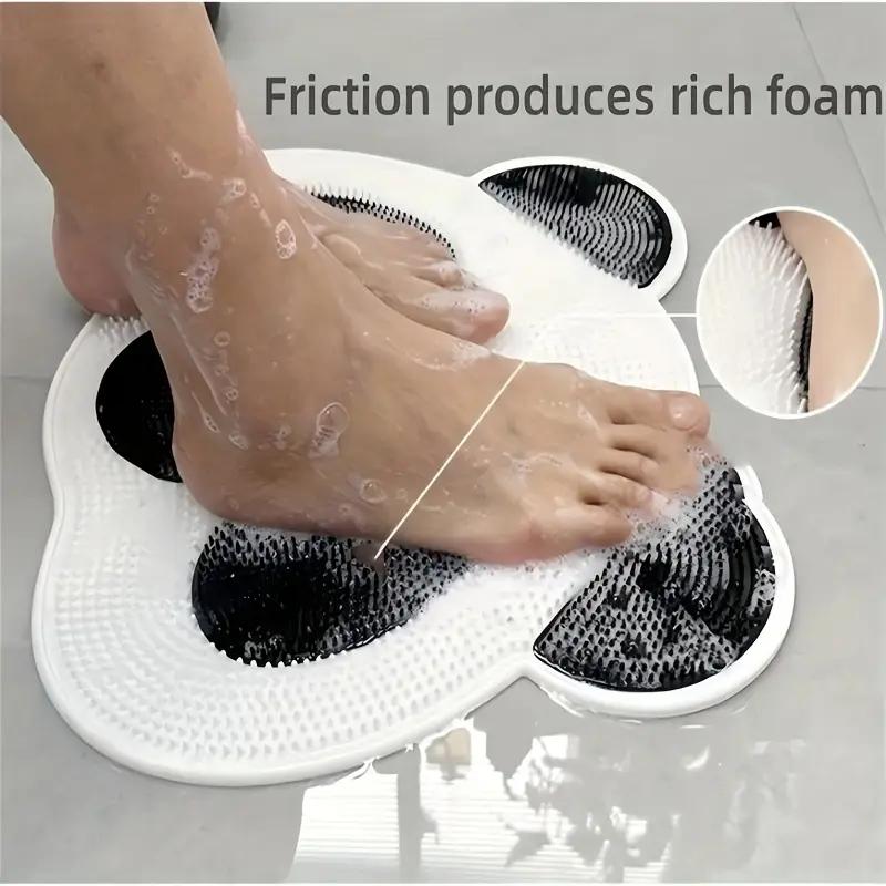 Силиконовый массажный коврик Panda для ванной комнаты, противоскользящий коврик для купания, растирания спины, божественный инструмент для мытья ног, коврик для душа от мертвой кожи