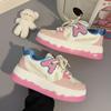 Pink Casual Sneakers for Women Platform Breathable Running Sports Chunky Shoes Student Comfortable Kawaii Ladies Footwear 2024