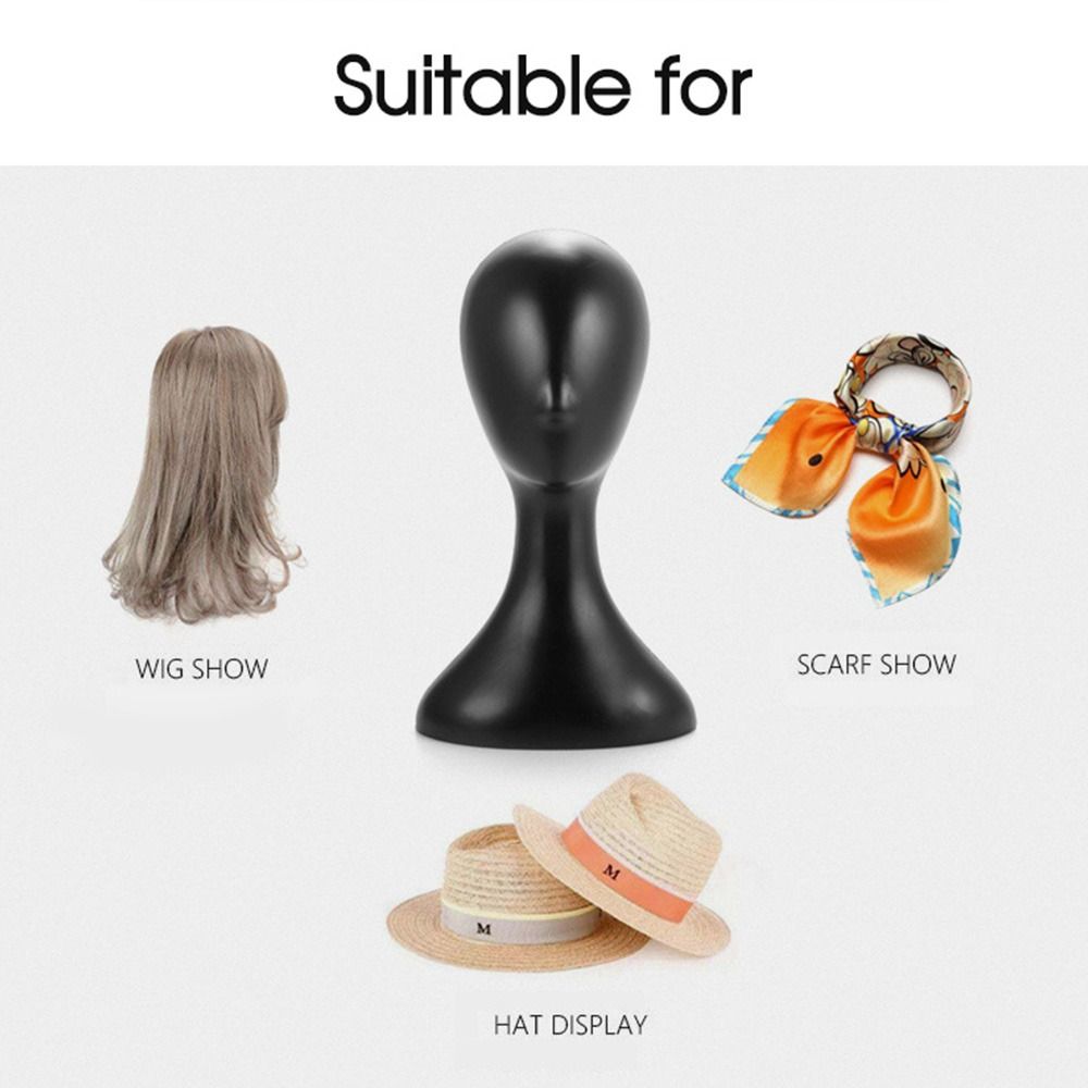 Wide Display Stand Glasses Hat Head Model Display Stand Plastic Mannequin Women's Model Wig Holder