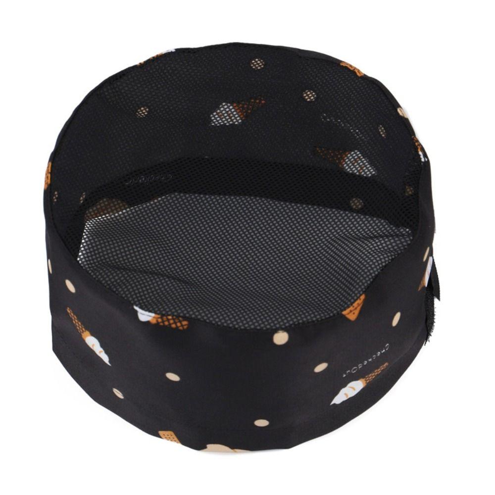 Регулируемый ремешок Поварские кепки с плоским верхом и сеткой Поварской колпак Японская и корейская кухня