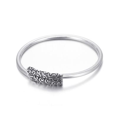 Открытый браслет из титановой стали с плотным обручем для мужчин и женщин, пара браслетов для пар с золотыми обручами Ruyi 