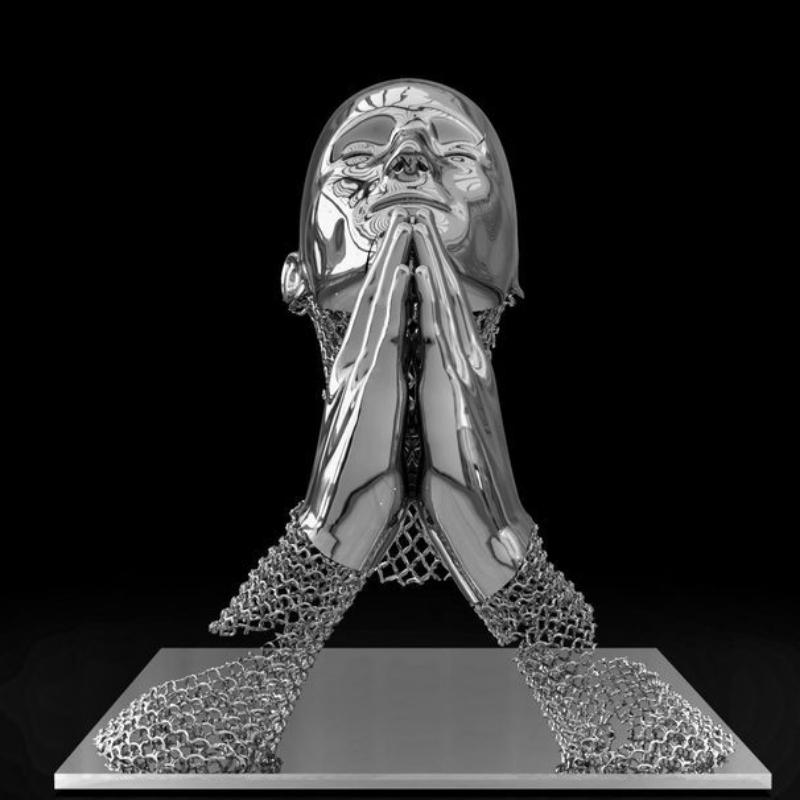 Металлическая фигура, статуэтка, художественный постер, подвесная картина, современное украшение для дома, бескаркасная картина на холсте, сердечник для распыления краски