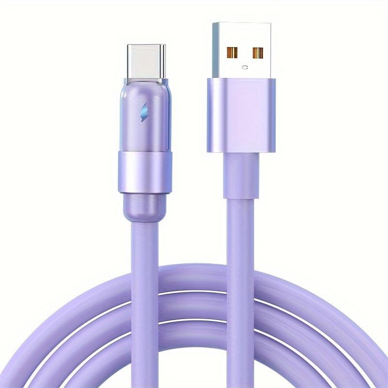 100W Super Fast Charge Data Cable Is Suitable For Apple Huawei Type-C Interface Liquid Silicone Charging Cable