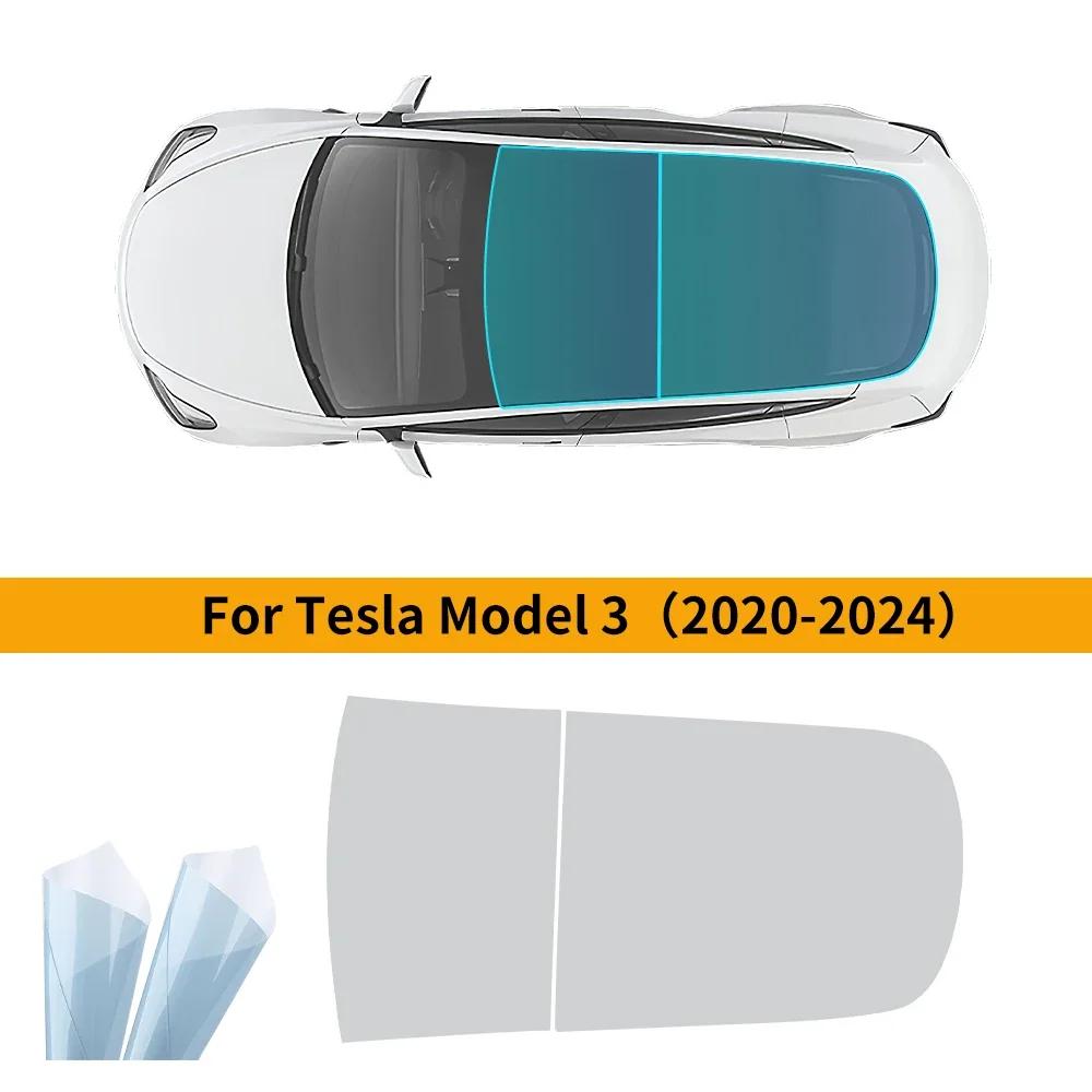 for Tesla Model 3 2020 2021 2022 2023 Highland 2024 2025 Car PPF TPU Ice Armor Pre-Cut Sunroof Protection Film Heat Insulation