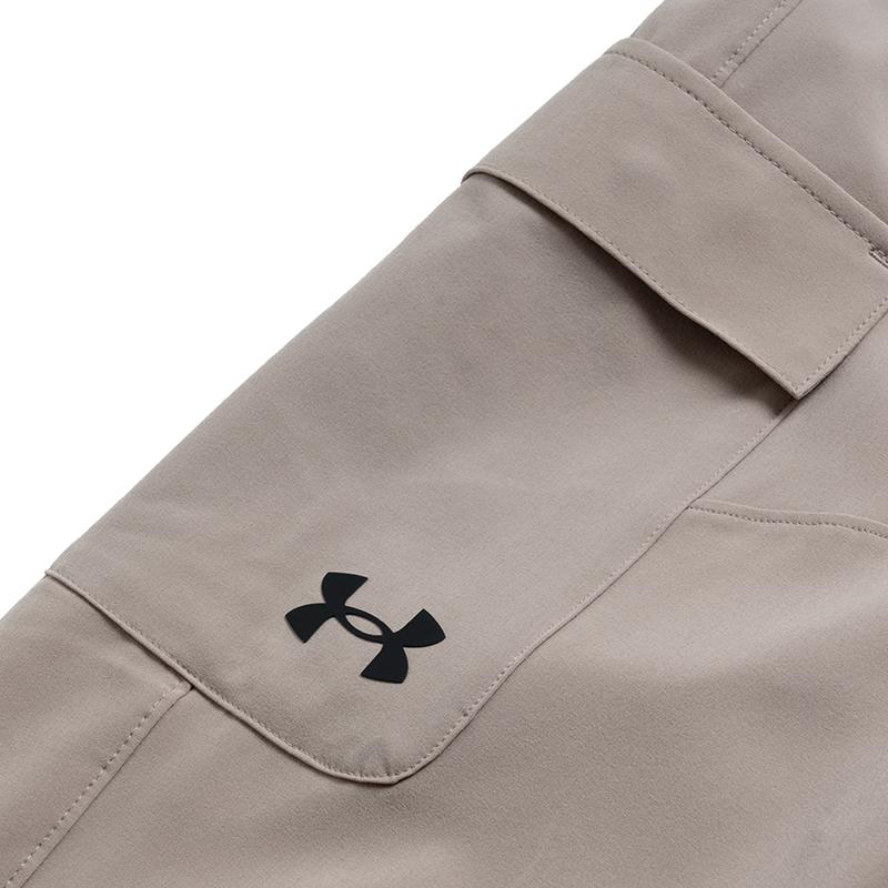 Under Armour Однотонные эластичные тренировочные трикотажные брюки мужские коричневые 1380358-236