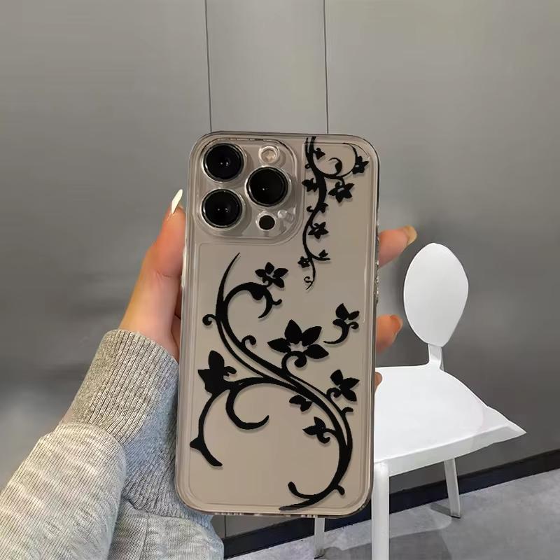 Ручная роспись Бабочка Цветок Прозрачный Чехол для Телефона для iPhone 17 Pro Max 16 15 Pro 14 13 12 11 XR 17Air 16 Plus Силиконовый Чехол