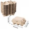 40pcs Egg Cartons Bulk, 2x3 Style Reusable Empty Natural Paper Pulp Egg Cartons, Sturdy Design Egg Holder Containers