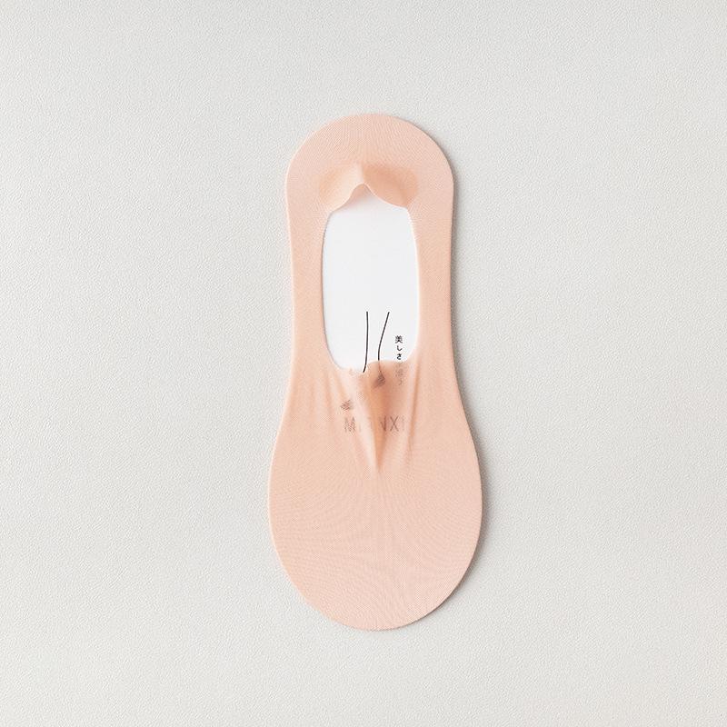 Женские летние тонкие хлопковые носки с очень низким вырезом, невидимые силиконовые носки с противоскользящей пяткой