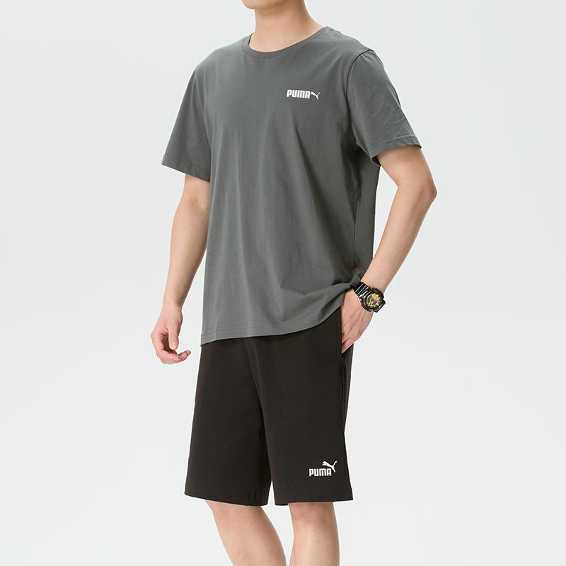 Puma Удобная дышащая футболка с круглым вырезом и коротким рукавом мужские топы минерально-серая 691340-86