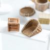 3Pcs/Set Dollhouse Miniature Resin Woven Basket Food Storage Picnic Basket Furniture Model For Doll House Accessories Decoration