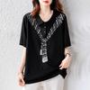 2025 Summer Plus Size Casual Printing Women T-Shirts Short Sleeve Tops Tees Loose Shirt