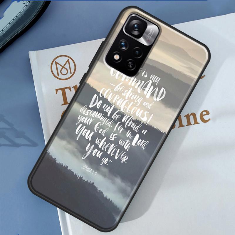Чехол со цитатами из Библии для Xiaomi Redmi Note 14 13 Pro 12 11 9 10 9S 10S 11S 12S Redmi 13C 10C 12C 14C