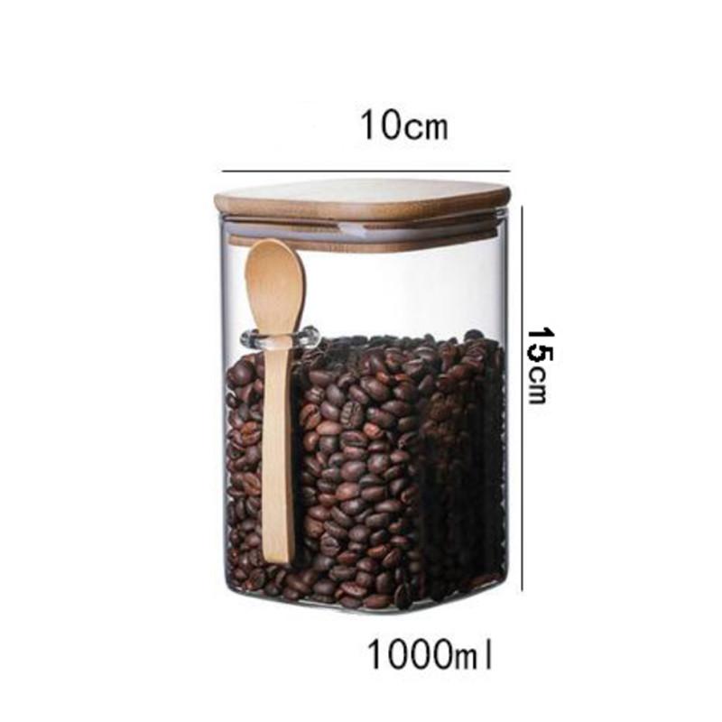 Высококачественная герметичная банка для специй с крышкой-ложкой, контейнер для приправ, резервуар для хранения кофе, кухонная бутылка для сахара, коробка для чая