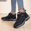 Мужская и женская зимняя кожаная вельветовая теплая хлопковая обувь повседневная спортивная уличная снегоступы хлопковая обувь