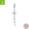 Pure Lily Diy Pendant Accessories, Elegant Charm S925 Sterling Silver Flower Bracelet Beaded