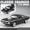 1/32 Моделирование Dodge Challenger 1970 Fast Alloy Classics Модель автомобиля Литые игрушечные машинки Furious Cars Украшения Игрушки Дети Мальчик