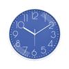 Plastic Analog Wall Clock, Quartz Movement, Silent Sweep, Modern Embossed, Easy-to-Read Time Indicator (30 Cm X 30 Cm, Turquoise Blue)