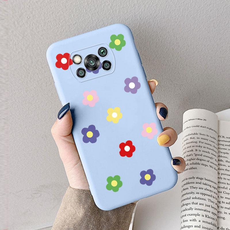Чехол для Poco X3 Pro Pocox3 X 3 NFC Милое Сердечко Цветок Задняя Крышка Мягкий Силикон Матовый Защитный Funda Для Xiaomi Poco X3 Pro Сумка