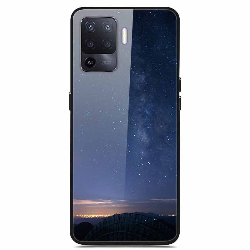 For OPPO Reno 5 Lite Case Luxury Tempered Glass Bumper for OppoA94 4G Phone Cover For OPPO a94 4G/ Reno5 Lite Glass Coque A94 4G