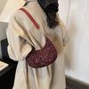 Модная винтажная сумка через плечо с леопардовым принтом в трендовых черном, красном, хаки и коричневом цветах для повседневного стиля