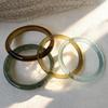 3/4 Pcs Marble Pattern Round Bangles Multicolor Cuff Bracelet Set Thin Resin Bracelet Set  Women