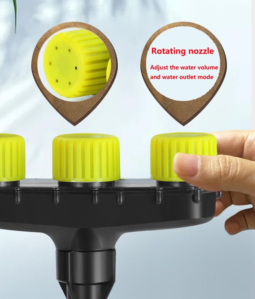 Сельскохозяйственный распылитель, садовый разбрызгиватель для газона, орошение овощей, регулируемый инструмент для полива с большим расходом, 3/4/5/6 каналов