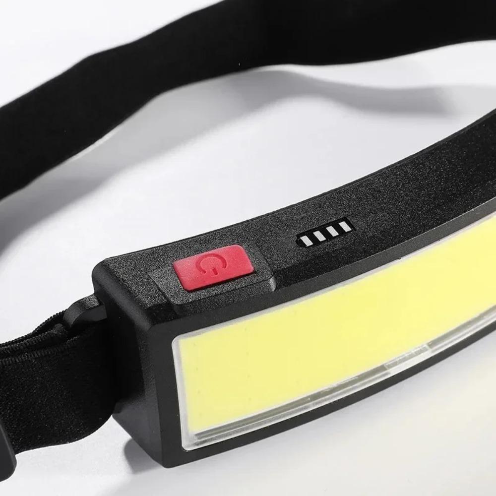Мощный COB налобный фонарь Type-c/USB перезаряжаемый налобный фонарик встроенный аккумулятор для улицы рыбалки кемпинга фонарь водонепроницаемый фонарь
