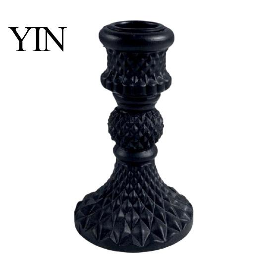 Stable Candle Stand Vintage Taper Holder, Nostalgic Resin Candlestick Decorative White Holder for Wedding Party Dinning Table Centerpiece Soft