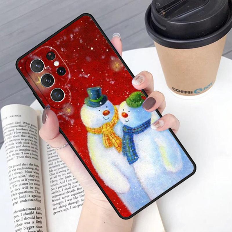 Чехол для телефона Рождественский Снеговик Пингвин Санта Олень Для Samsung Galaxy S24 S25 Ultra S21 S22 S10E Note 10 Plus 20 FE S23
