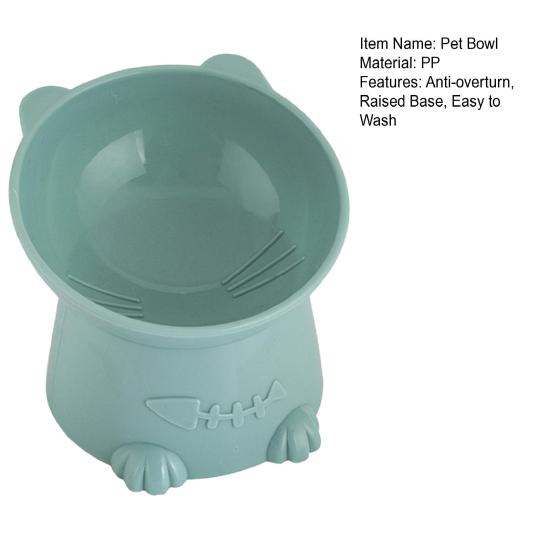 Чистый цвет с рисунком рыбьей кости, защита шейного отдела позвоночника, гладкая кормушка для кошек и собак, тарелка, тарелка, аксессуары для домашних животных, миска