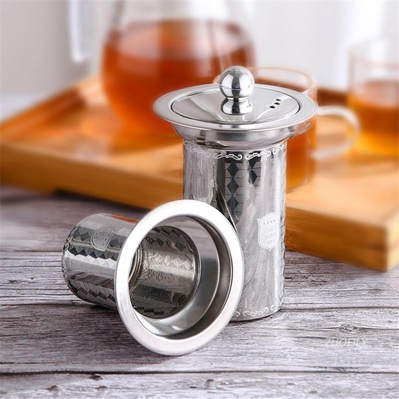 304 Stainless Steel Tea Infuser High Quality Tea Strainer with Cover Teapot Fine Mesh Coffee Filter Tea Accessory