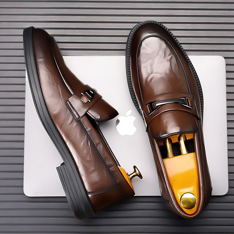 Leather Shoes For Man Genuine Leather Casual Shoes Fashion Business Oxford Shoes High Quality Designer Work Shoes