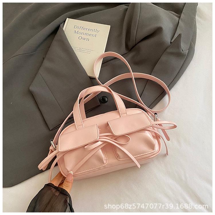 Высококлассная маленькая сумка-боулинг женская 2025 лето новая зарубежная мода универсальная одноплечевая сумка кроссбоди