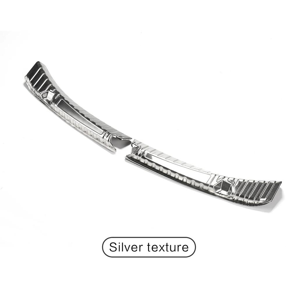 LUCKEASY For Tesla Model 3 Stainless Steel Trunk Inner Guard -model3 2017-2023 Car Inner Rear Bumper Guard Plate Cover Trim