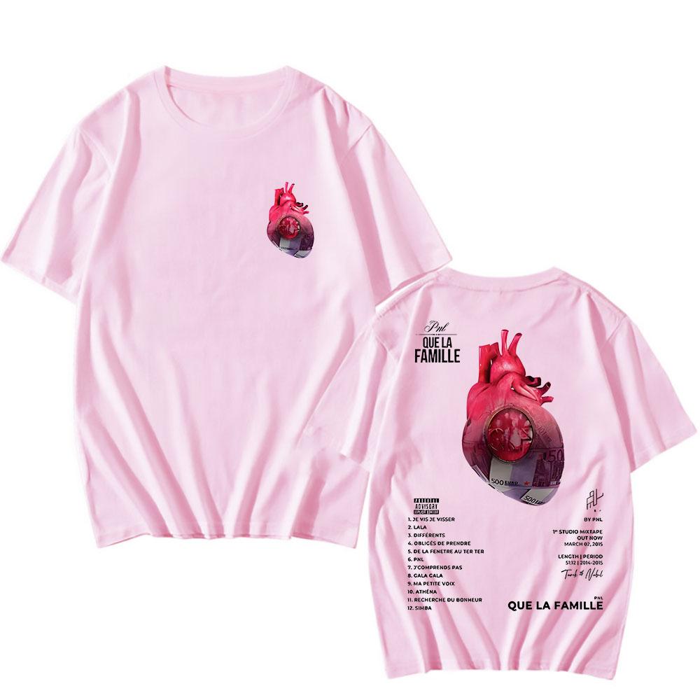 Футболка PNL Que La Famille с графическим принтом, модная повседневная футболка, унисекс, винтажная хлопковая футболка, панк, одежда с круглым вырезом