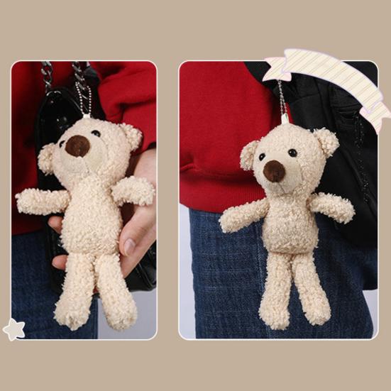 Брелок для ключей в виде плюшевого медведя для детей, брелок в виде плюшевого медведя, рюкзак, кулон, детские подарки на день рождения