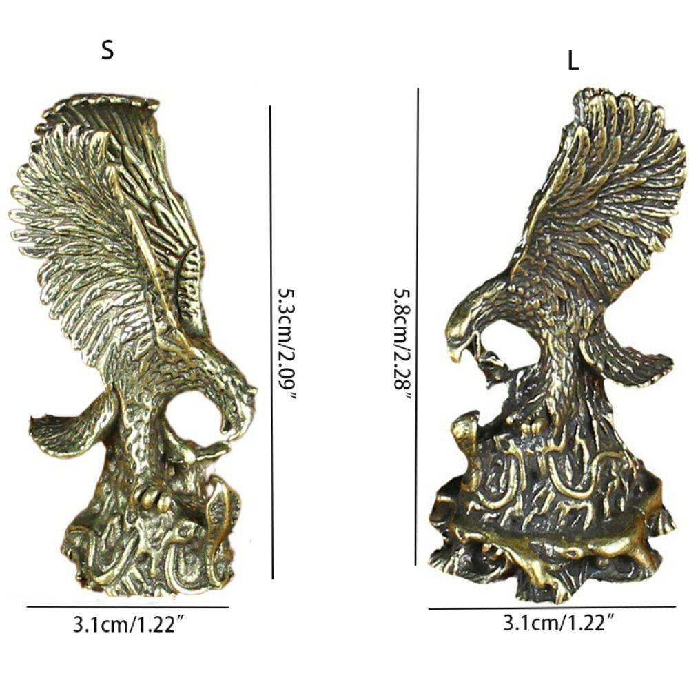 Animal Eagle Statue Solid Brass Eagle Ornaments Realistic Simulation Eagle Wings Ornaments  Bedroom