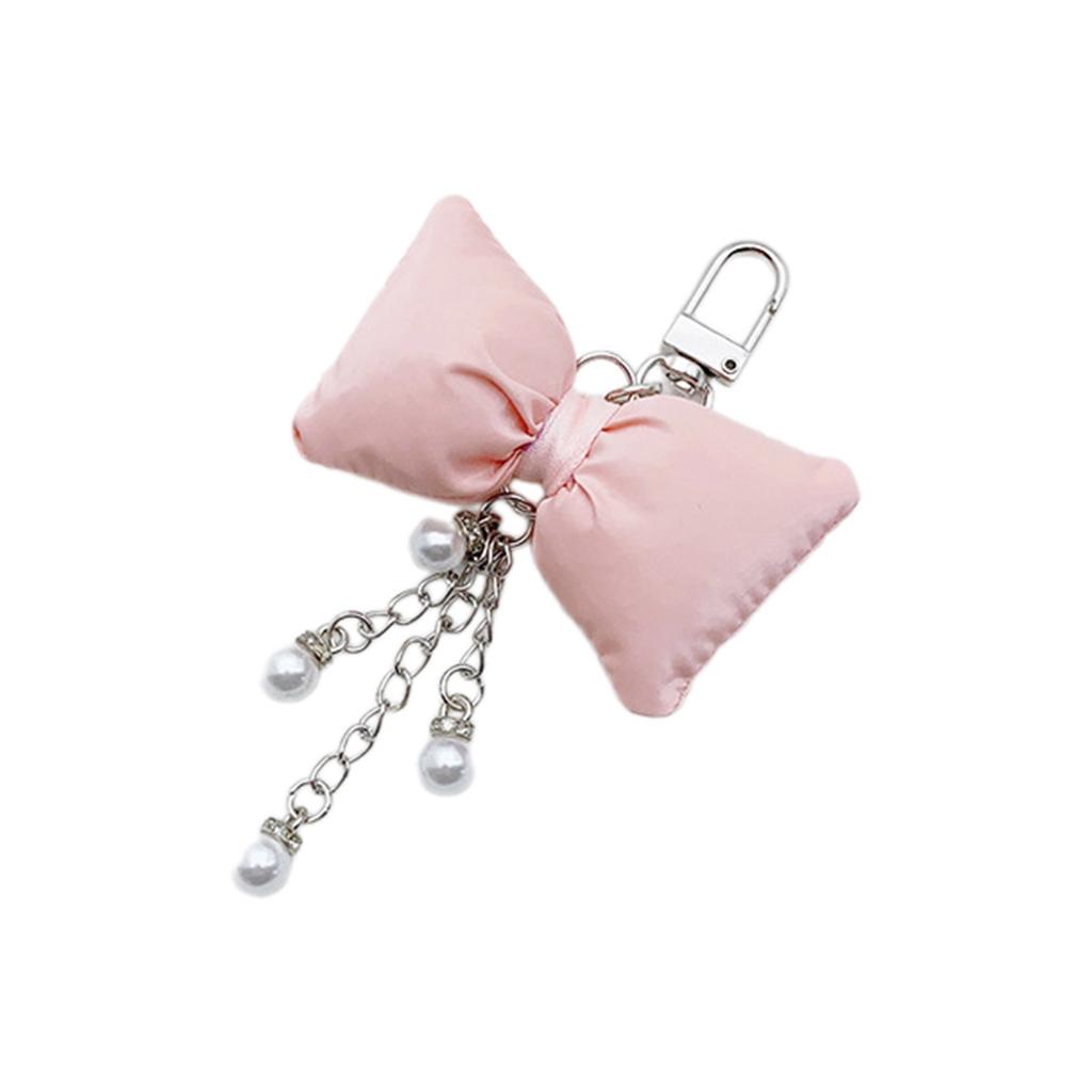Брелок с жемчужной цепочкой и бантом, милые украшения, брелок, украшение для рюкзака, сумки, подвеска, подарок для девочек и женщин