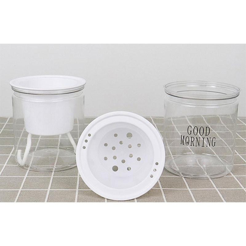 Round Hydroponic Plant Pots Self-watering Flowerpot Flower Pot Creative Succulent Automatic Water Absorption