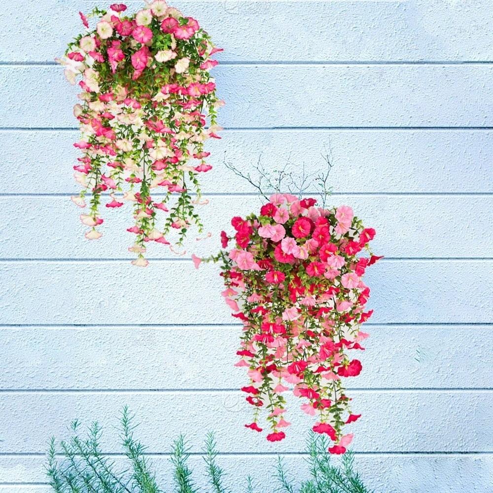 Blooming Flowers Artificial Morning Glory Flowers DIY Balcony Garden