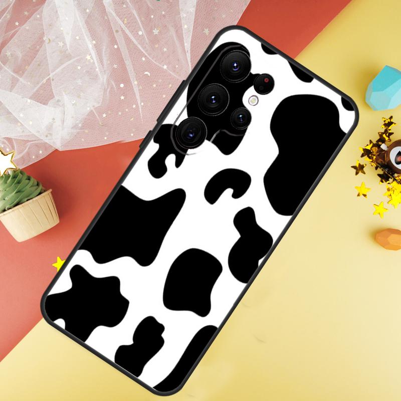 Cow Print Phone Case For Samsung Galaxy S25 FE S23 S21 S20 S22 S24 S26 Ultra S10 S26 Plus Cover Coque
