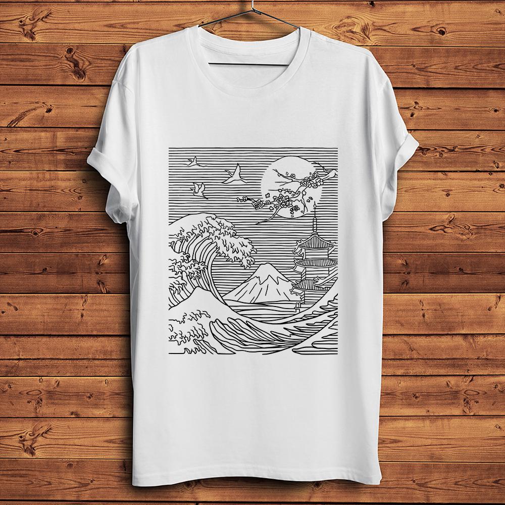Nihon Mount Fuji Great Wave Division Funny Tshirt Streetwear Tee UniseCasual Short Sleeve T ShirtBreathable Nocracking Print