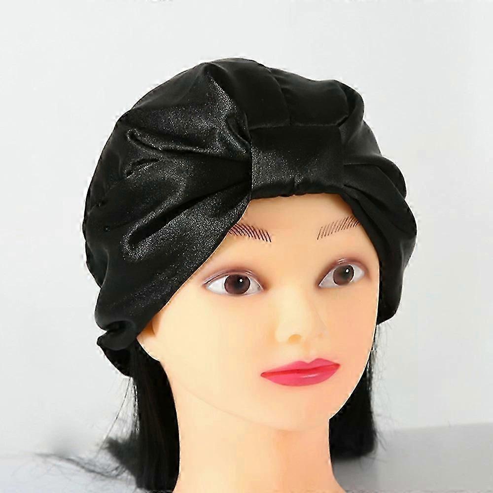 Muslim Turban Scarfs, Turban Caps, 2pcs Women's Creative Silk Head Covers