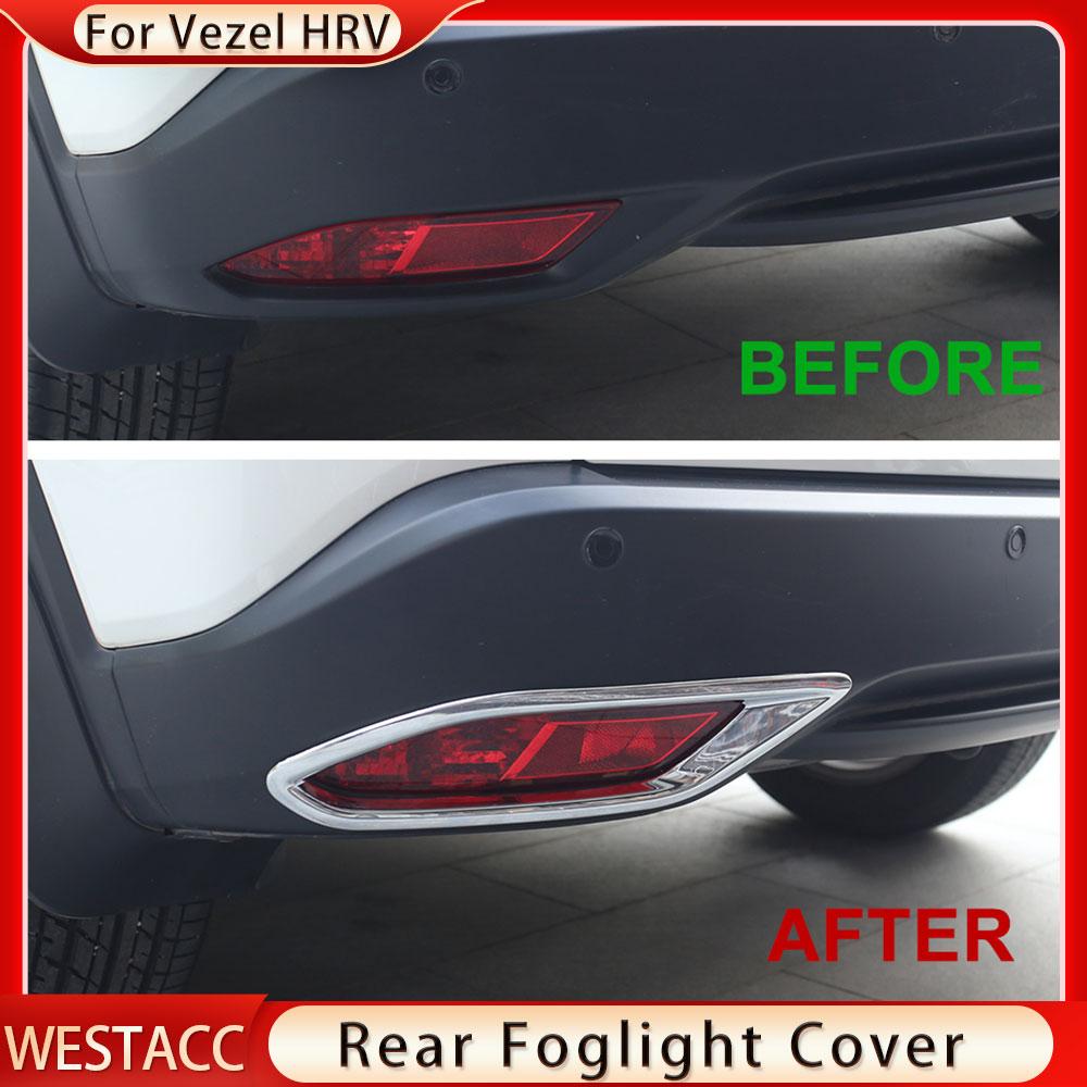 2 шт./компл. ABS хромированная задняя крышка противотуманной фары автомобиля наклейка отделка для Honda Vezel HRV HR-V 2014 -
